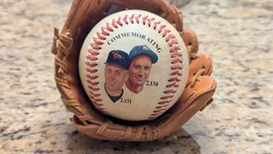 Cal Ripken Jr. & Lou Gehrig Ironmen Fotoball Signature Baseball & Mini Glove - Picture 1 of 14