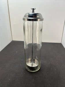 (B) Vtg Stainless Steel/ Glass Cylinder Comb/ Scissors Sanitizer 9” T - Bild 1 von 5