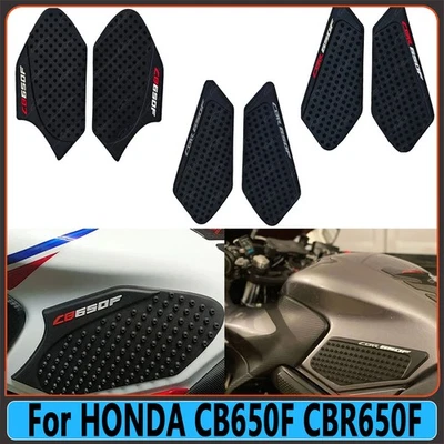 1Sets 3D Tank Traction Pad Side Gas Knee Grip Protector For HONDA CB650F CBR650F Foto 1 de 4