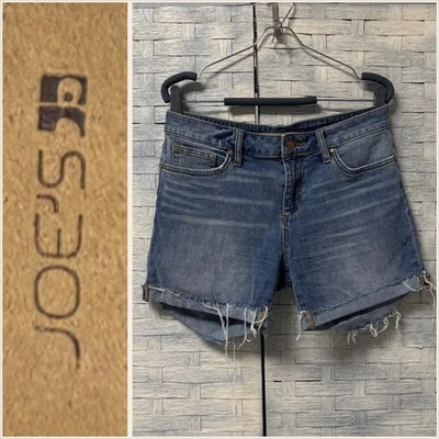 JOES JEANS Womens 28 Denim Shorts Distressed Raw Hem Blue - Image 1 of 4