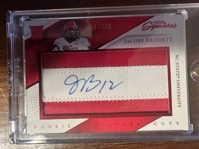 Jacoby Brissett 2016 PRIME SIGNATURES RC AUTO/PATCH 17/49 Card #264 - Image 1 of 2