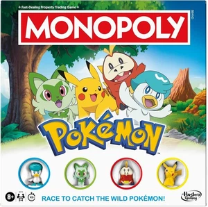 Monopoly Pokémon Edition – English Board Game for 6 Players – Adventure Awaits! - Picture 1 of 7