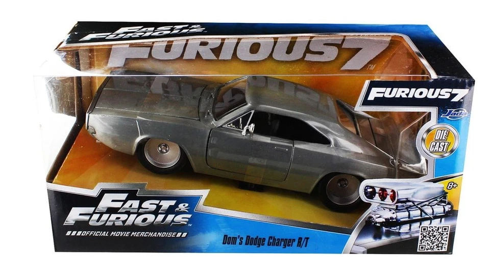 Dodge Charger R/t (1968) Gray 1 24 Jada Toys Fast & Furious Ja97336gy