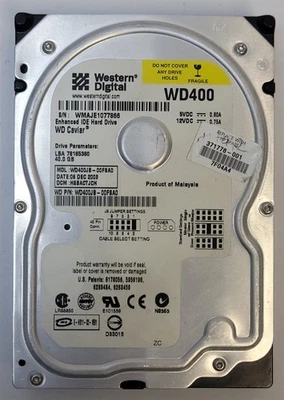 Western Digital WD400JB-00FSA0 HDD, 40 GB , IDE/ATA/ATAPI-6, 3.5"- Tested w/pics - Image 1 of 4