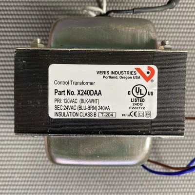 Transformador de control VERIS X240DAA 120V a 24V conversión 240 VA NUEVO Foto 1 de 4