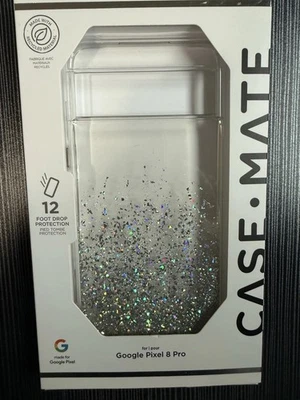 Funda Google Pixel 8 Pro Transparente/Brillante - Serie CaseMate “Twinkle Disco Ombre” Foto 1 de 3