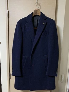 Lardini Chester Coat Navy, Men’s Size 46, Slim Fit, Used - Picture 1 of 7