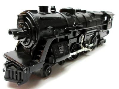 MARX 1829 BLACK PLASTIC 4-6-4 STEAM LOCOMOTIVE W/ LIGHT - O GAUGE - REAL NICE !! - Image 1 of 4