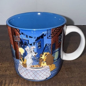 Vintage Disney Lady and The Tramp Coffee Mug Spaghetti 1990s - Picture 1 of 7