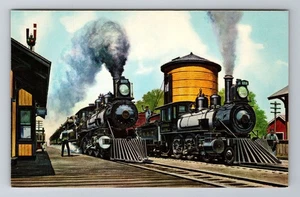 Réplica de pintura "Cuando el vapor era rey", tren, transporte postal vintage - Imagen 1 de 2