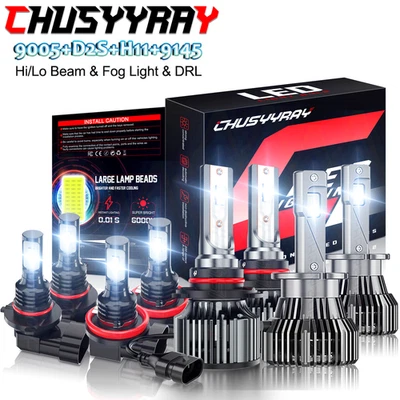 For Honda Odyssey 2011-2017 8x LED HID Headlights DRL Fog Light Bulbs Combo Kit - Image 1 of 4