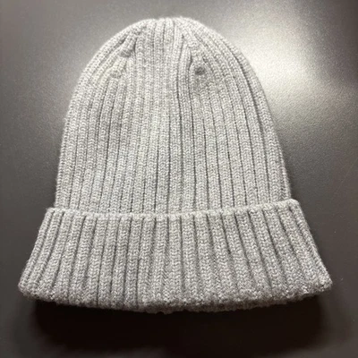 M&S Mid Grey Ribbed Beanie 10-13 Years New - Image 1 of 3