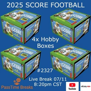 CLEVELAND BROWNS - 2025 PANINI SCORE FOOTBALL - 4x Hobby Boxes - LIVE BREAK 2327 - Picture 1 of 1