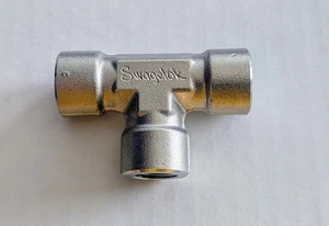 CNG LPG Hydraulic High Pressure Swagelok Stainless Steel Female 1/4"npt Tee - Picture 1 of 2