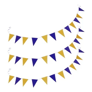 3 Stück Dreieck Party Flagge Karneval Motiv Deko Bunt Banner - Bild 1 von 12