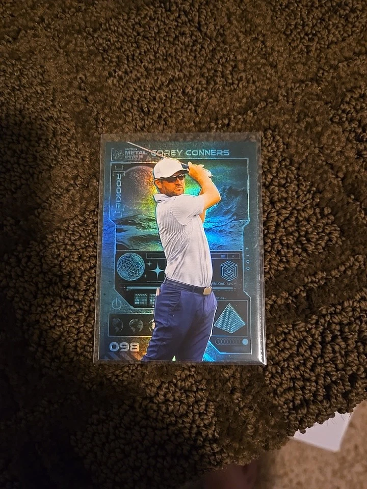 2023 Skybox Metal Universe Champions Aqua Corey Conners #098 (RC) - Image 1 of 1