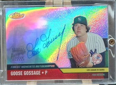 Topps Finest Goose Gossage 2002 (#FMA-GG) edición de autógrafo certificado por los Yankees casi nuevo Foto 1 de 3