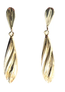 Ohrringen 333 Gelb-Gold Hängende-Stecker Hochwertig poliert gestempelt gebrauch - Bild 1 von 8