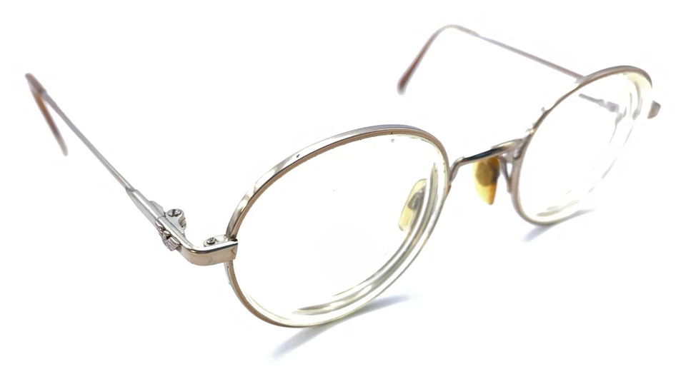 Винтажные золотые круглые металлические оправы для очков Giorgio Armani 45-22 135 Италия женские - Изображение 1 из 4