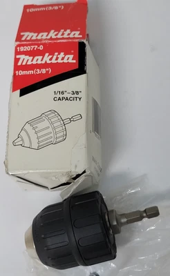 Portabrocas sin llave Makita MKT-192077-0 192077 3/8 pulgadas para husillo de 24 roscas de 3/8 pulgadas Foto 1 de 4