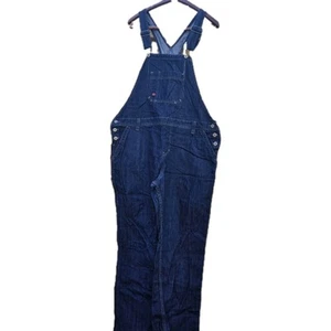 Dickies Relaxed Fit Latzhose gerades Bein dunkelindigo blau Gr. L Vintage - Bild 1 von 9