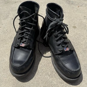 RARE MODEL - 1st QUAL | RED WING 11D BLACK SKAGWAY MOC TOE HERITAGE BOOTS 8137 - Picture 1 of 9