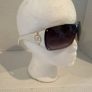 Occhiali da sole VON ZIPPER "GAMMA" bianchi oversize avvolgenti montature lenti minori graffi - Foto 1 di 12