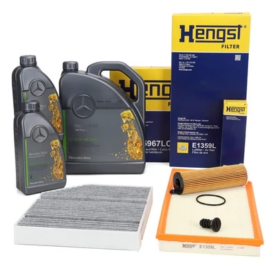 HENGST Filterset + 7L ORIGINAL 5W30 MB 229.52 für MERCEDES W205 W206 W213 OM654 - Bild 1 von 4