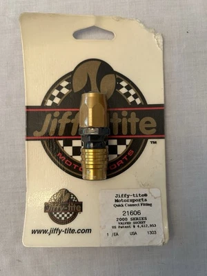 JIFFY-TITE #21606 Q/R #6 Str Hose End Socket Valved - Image 1 of 4