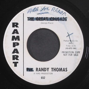 PVT. RANDY THOMAS: the great crusade (are you ready) / my heart cries RAMPART 7" - Picture 1 of 2