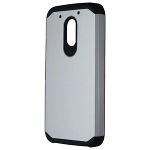 Asmyna Custodia Doppio Strato per Motorola Moto G4 Play (XT1607) - Argento/Nero - Foto 1 di 3
