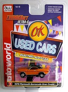 Auto World '70 Plymouth Barracuda Gran Coupe, Thunderjet Ultra-G HO Slot Car - Imagen 1 de 2