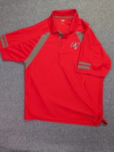 Tampa Bay Buccaneers Poloshirt Herren Large Rot NFL Dri Fit Kurzarm - Bild 1 von 13