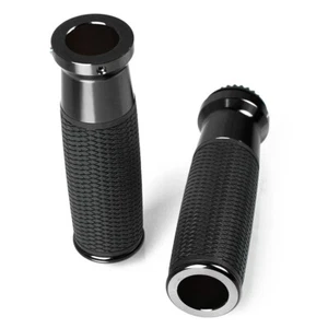 Motorcycle Hand Grip suit for most motorcycle with 22mm 7/8" handlebar Black New - Picture 1 of 13