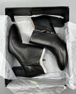 Halston ANNA Black Leather Womens Boots, Size 8 Medium, NIB, 269722 - Picture 1 of 9