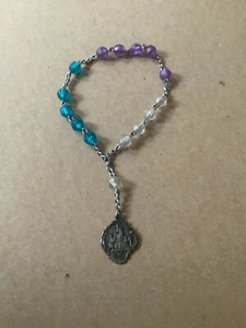 Vintage Madonna And Child Catholic Chaplet Rosary Blessed - Picture 1 of 7