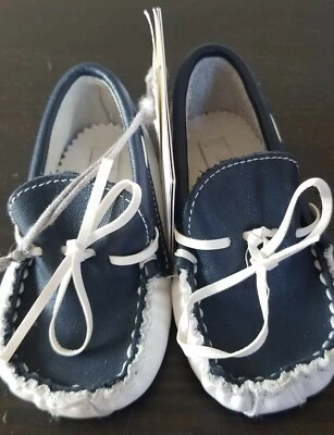 IL GUFO Bebé Niño Azul Infantil Cuna Zapatos Azul Mocasines 18 NUEVO CON ETIQUETAS - 6/9 Meses Foto 1 de 4