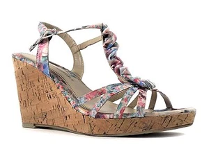 Chinese Laundry Women's Venice Beach Wedge Sandals Floral Pink Size 9.5 M - Picture 1 of 6