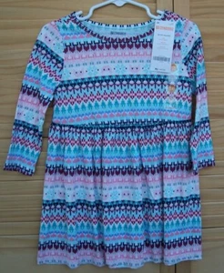 Abito GYMBOREE nuovo con etichette pastello Fair Isle~taglia 18-24 mesi~maniche lunghe~da 18M a 24M~NUOVO~ - Foto 1 di 2