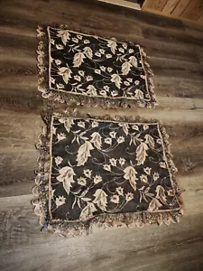 Pillow Cases Damask Chenille Pillow Case Gold Brown Tan - Picture 1 of 7