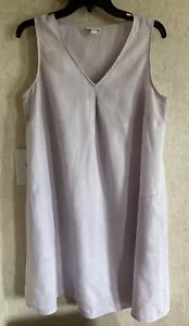 J Jill Love Linen Medium Lilac Pale Purple Linen Dress Pockets - Picture 1 of 7