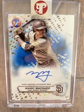 2023 Topps Pristine Manny Machado Encased Blue Refractor Auto /75 Padres