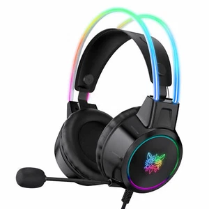 USB Gaming Headset for PC, Gaming Headphones with Microphone and 3.5mm Jack, LED - Picture 1 of 8