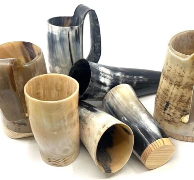 Real Viking Drinking Horns | Horn Mugs Cups | Scratch, Marks & Dent Collection - image 1 of 3