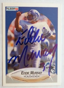 Detroit Lions Eddie Murray Signed 1990 Fleer Auto Card - Picture 1 of 1