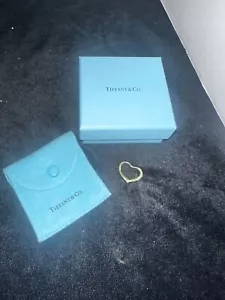 Tiffany & Co Elsa Peretti Open Heart Pendant In 18K Yellow Gold 4.5 Grams - Picture 1 of 6