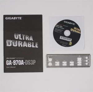 Gigabyte GA-970A-DS3P - SET Handbuch ATX IO Shield Slotblende Treiber CD (#5271) - Bild 1 von 1