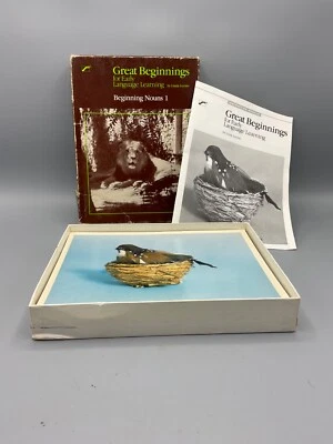 Tarjetas flash de habla vintage, Levine, lenguaje temprano de grandes comienzos, sustantivos Foto 1 de 4