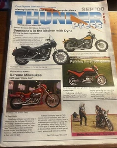 Harley Davidson and Buell Motorcycle News Thunder Press Sept. 2000 Magazine MINT - Picture 1 of 10