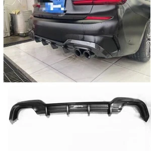 AKASAKA Carbon Fiber Look Rear Diffuser For BMW G20 325i 325LI M Sport 2019-20 - Picture 1 of 11